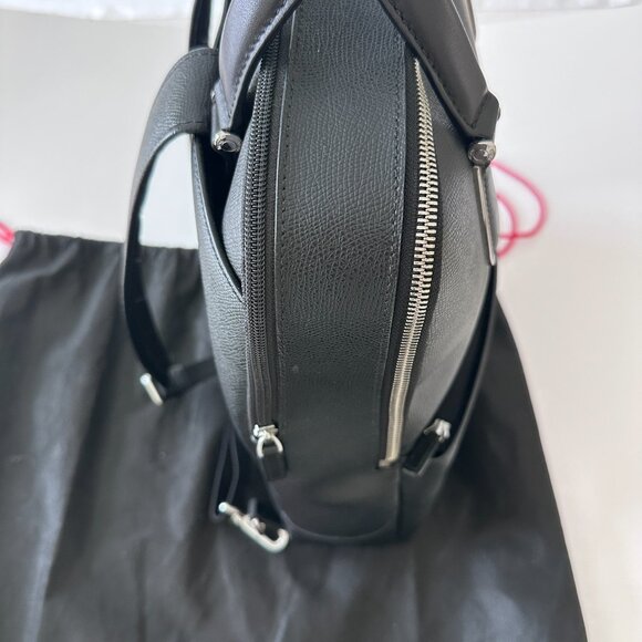 Tumi Structured Pebble Faux Leather Executive Travel Backpack